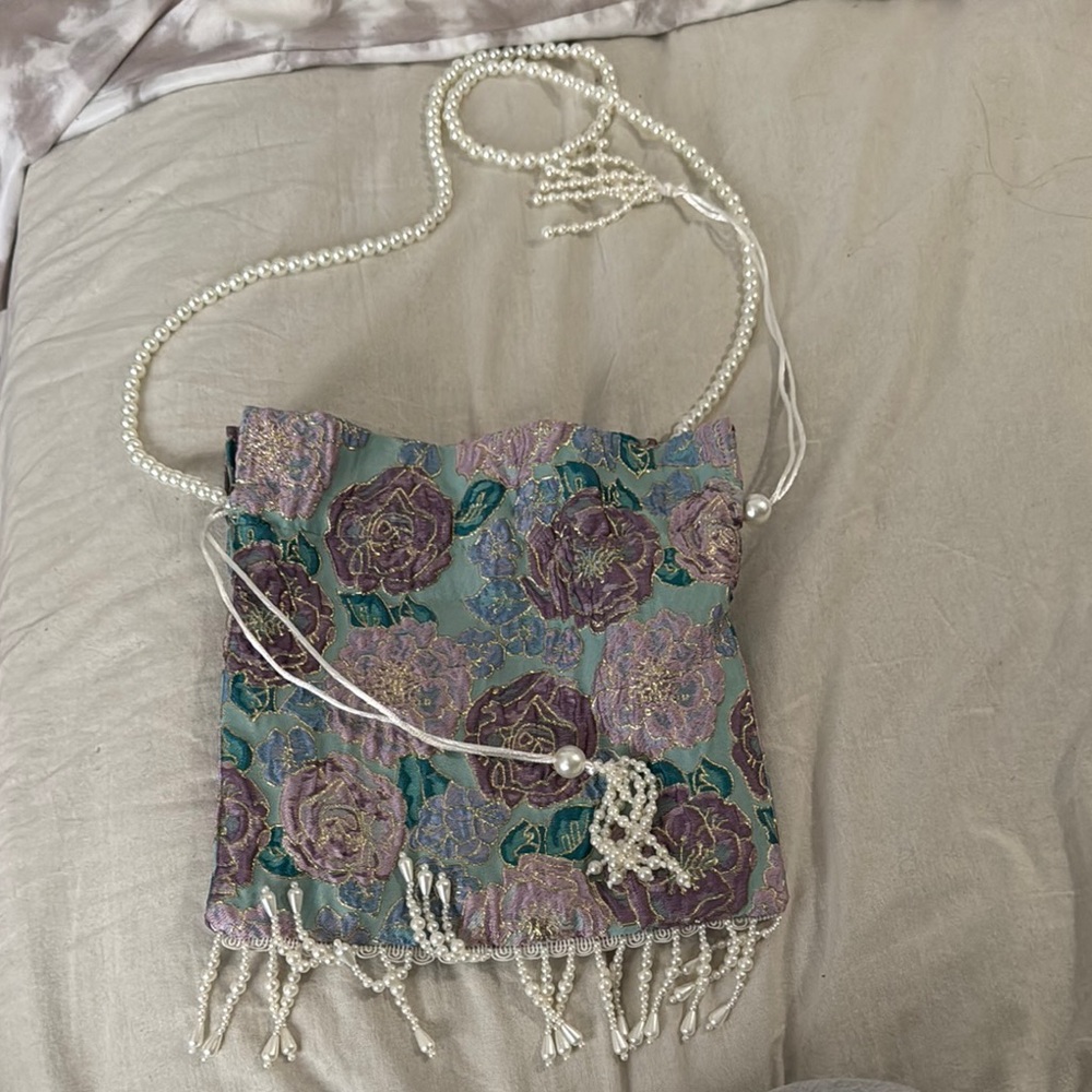 Floral Beaded Evening Bag